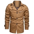thumbnail image 1 of Chaqueta cortavientos con cremallera para hombre, informal, de color sólido, para otoño e invierno Pompotops  oipoqjl11124, 1 of 7