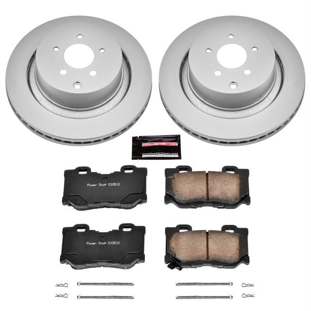 PowerStop Rear Geomet Coated Brake Rotor and Pad Kit Fits: INFINITI Select Models CRK5861