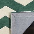 thumbnail image 4 of SAFAVIEH Chatham Jake Zigzag Stripes Wool Area Rug, Teal/Ivory, 6' x 9', 4 of 6