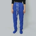 thumbnail image 2 of Pantalones informales con forro polar para mujer: cintura elástica, color liso, comodidad invernal para casa y salir, 2 of 8
