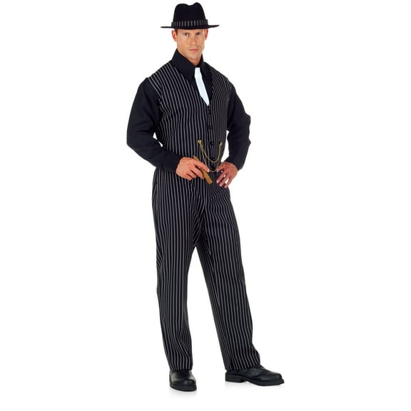 UNDERWRAPS Men's Halloween Mobster Costume - Halloween Dress Up for Adults, Gangster Outfit for Themed Events, LARP Costumes, Cosplay Costumes