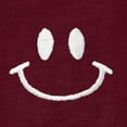 thumbnail image 2 of Dalix Smile Face Embroidered Soft Cotton Short Sleeve T Shirt Womens in Maroon XS X-Small, 2 of 5