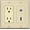 Ivory, variant on RiteAV - 15 Amp Power Outlet and 1 Port HDMI Coax Cable TV- F-Type Decorative Wall Plate - White