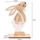 thumbnail image 3 of Decoración de Pascua, decoración de conejo de Pascua, 3 piezas de adornos de Pascua de madera con forma de conejo de Pascua, 3 of 5