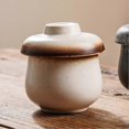 thumbnail image 3 of Microwave Safe Ceramic Stew Bowl for One Person Minimalist Design Egg Poachers Cooker for Puddings, 3 of 5