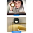 thumbnail image 2 of TFixol Lampe de Bureau à Double Tête Rechargeable avec Rotation à 360°, Base Magnétique, Batterie 2000mAh, Luminosité à 3 Niveaux, Télécommande Noir-RGBCW, 2 of 7