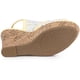 thumbnail image 5 of Sandalias De Cuña Tacones De Plataforma De Madera Lazo De Encaje Para Mujeres Amarillo 36, 5 of 6