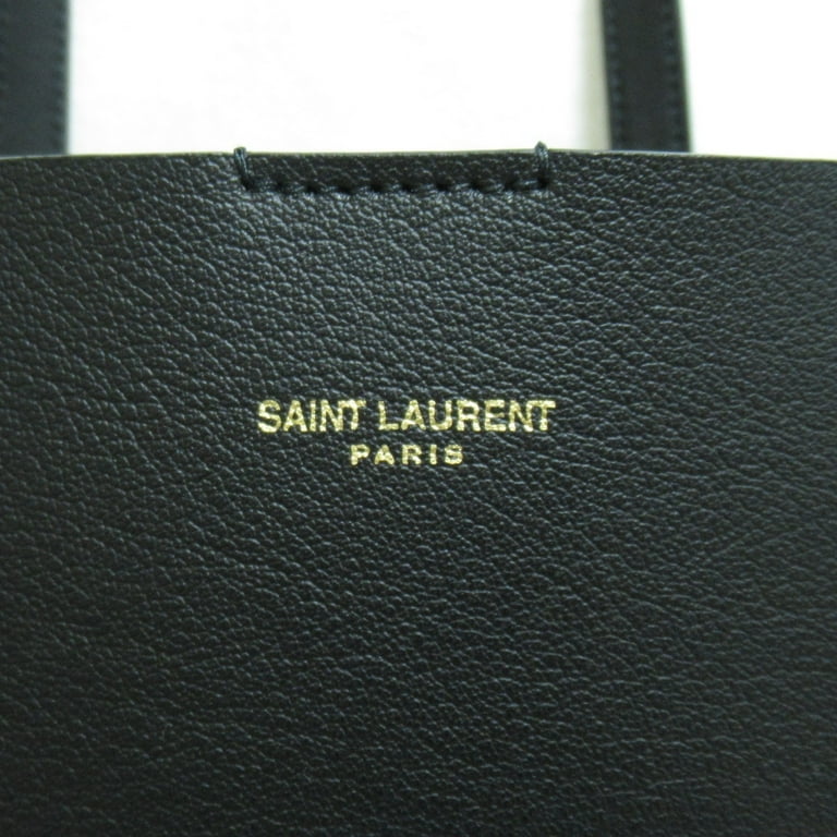Pre Owned SAINT LAURENT Shopping bag Tote Bag Black Calfskin cowhide 600307CSV0J1000 New