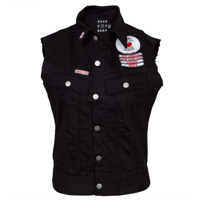 Lady Gaga - Monster Heavy Juniors Denim Vest