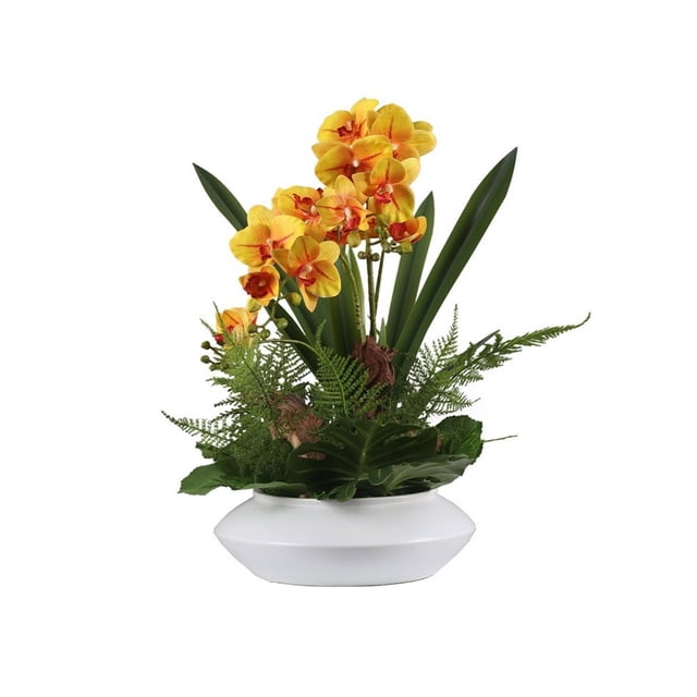 Simulación de flor, mariposa, orquídea, planta, bonsái de cerámica, adorno for sala de estar, arreglo floral for Hotel, manualidades decorativas