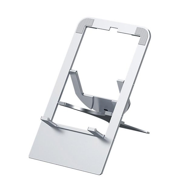 Soporte para teléfono móvil, soporte plegable para tableta, soporte para teléfono inteligente, color plateado