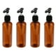 thumbnail image 5 of GOOHOCHY 4 minibotellas de 100 ml para almacenar loción, cosméticos, perfumes, champús y otros productos para viajes al aire libre (bomba negra, botella marrón), 5 of 8