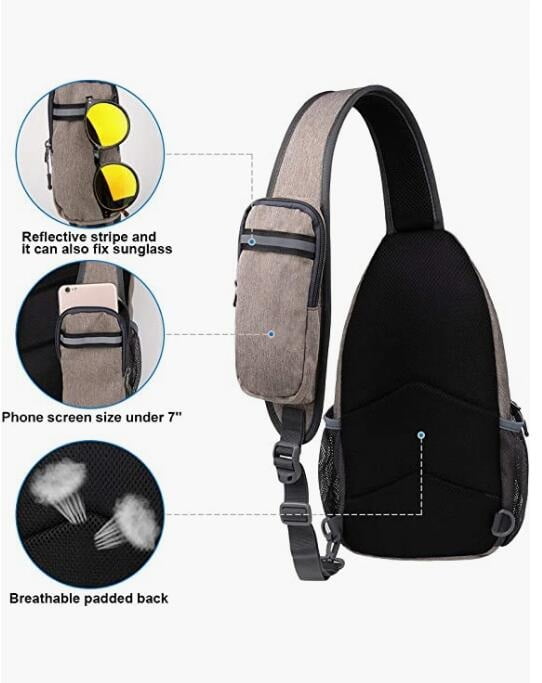 Cool Monkey Sling Backpack Cute Chest Bag Shoulder Bag Travel Hiking  Daypack for Women Men