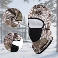 thumbnail image 4 of Unique Bargains 1 Pc Snake Pattern Balaclava Face Mask Dark Brown, 4 of 5