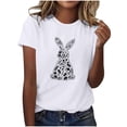 thumbnail image 1 of Tauxra Hauts d'Été à Manches Courtes pour Femmes, T-Shirts à Col Rond pour Femmes, Blouse T-Shirt Décontractée à Imprimé de Pâques, 1 of 5