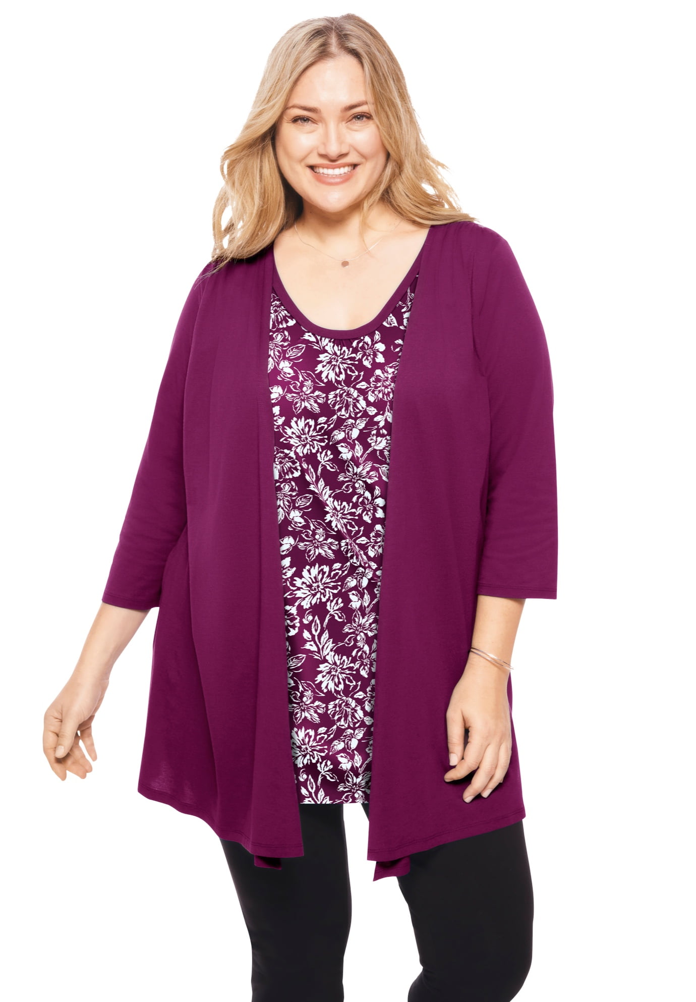 walmart tunic tops plus size