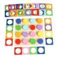 thumbnail image 1 of Tarjetas de combinación de colores, juguete sensorial, juegos de mesa educativos, bloques apilables de madera para niños en edad preescolar a partir d, 1 of 9
