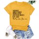 thumbnail image 4 of Gibobby Blusa Casual de Mujer Camiseta suelta con estampado blusas para mujer, blusa informal con cuello redondo y mangas con letras, blusa para (Amarillo,G), 4 of 5