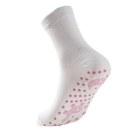 

Men Middle Sleeve Socks Washable Electric Thermal Socks for Winter Skiing Outdoors 37 White