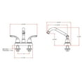 thumbnail image 6 of Design House 525139 Ashland Traditional 2-Handle Laundry Utility Tub Faucet, Polished Chrome, 6 of 14