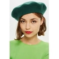 thumbnail image 2 of AWAYTR Women French Wool Beret Hats - Solid Color Classic Beanie Winter Cap, 2 of 4