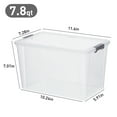 thumbnail image 3 of 7 Qt Small Storage Bins with Lids Latching Plastic Stackable Clear 6 Packs, 3 of 10