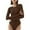 Coffee, variant on Womens Crew Neck Long Sleeve Bodysuit Comfortable Against The Skin Tops Body Suits Women Clothing Long Sleeve Thong Body Suit