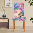 thumbnail image 4 of Yayeee 4 Pack Dining Chair Covers Stretch Parson Chairs Slipcovers Seat Protector, Gradient Starfish Pattern, 4 of 6