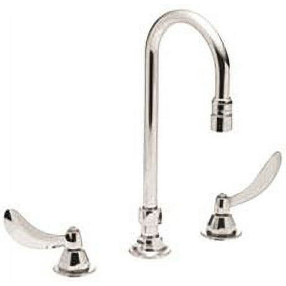 Delta 23C644 Commercial Widespread Lavatory Faucet with Vandal Resistant Blade Handles and Gooseneck Spout, Chrome