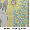 thumbnail image 5 of Carolines Treasures WDK5337LCB 15 x 12 in. Summer Sunflowers Brindle Boston Terrier Glass Large Cutting Board, 5 of 5