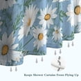 thumbnail image 6 of Lightblue Daisy Flower Green Leaves Pattern Shower Curtain 72"x72" ,Bathroom Decorative Shower Curtains Set with 12 Hooks,Modern Waterproof Washable Shower Curtain, 6 of 6