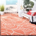 thumbnail image 2 of SAFAVIEH Courtyard Chester Floral Indoor/Outdoor Area Rug, 8' x 11', Rust/Sand, 2 of 10
