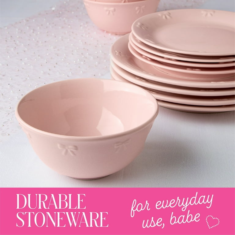 Paris Hilton London Collection 12-Piece Stoneware Dinnerware Set
