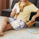 thumbnail image 5 of Fotbe Lavender Blooms Window Pantalones Cortos de Pijama para Hombre, Ropa de Dormir, Pantalones de Pijama Cortos para Hombre-Medium, 5 of 6