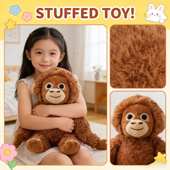 Punch Monkey Plush, 9.8 Inch Soft Monkey, Punch The Monkey, Monkey Stuffed Animal, Stuffed Monkey, Animal Toys, Super Soft Cute Plush Toy Pillow