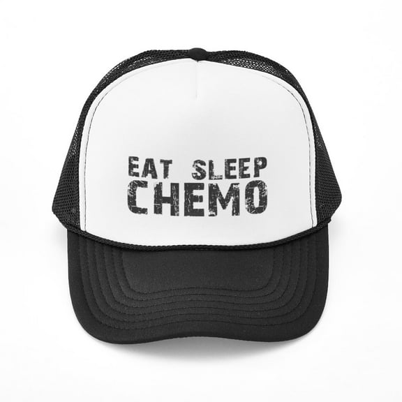 CafePress - Eat Sleep Chemo - Adjustable Unisex Printed Trucker Hat with Mesh Back