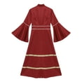 thumbnail image 6 of Kaerm Clergy Dress for Women Loose Fit Choir Robe Flared Sleeves Church Liturgical Praise Worship Dress Burgundy XXL, 6 of 7