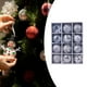 thumbnail image 5 of 12 adornos colgantes para árbol de Navidad, decoración navideña, colgante con dije de 2,36 pulgadas gris, 5 of 7