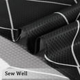 thumbnail image 5 of Black and White Stall Shower Curtains for Bathroom Ombre Shower Curtain Geometric Pattern Modern Bathroom Curtains Waffle Weave Fabric Shower Curtain Set with Hooks, 36x72, 5 of 6