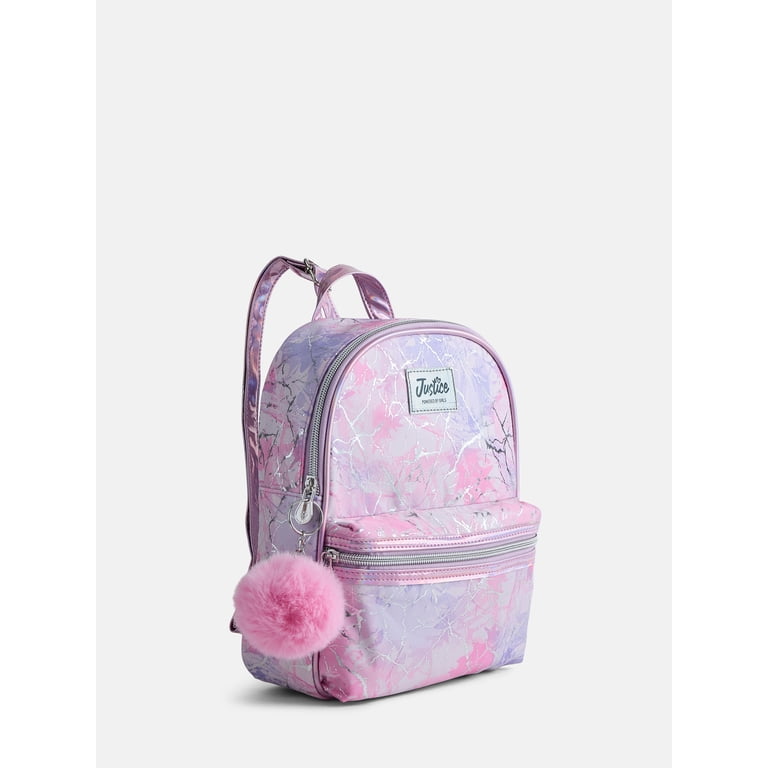 Justice Girls Pocket Mini Backpack, Pink Sparkle photo 2