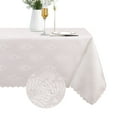 thumbnail image 4 of GymChoice Solid Flower Jacquard Table Cloth,Rectangle Tablecloth Wrinkle Free Table Cloth Spill Proof Heavy Weight Fabric Tabletop Decoration for Kitchen Banquet Party, Rectangle, 4 of 9
