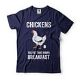 thumbnail image 4 of Chicken The Pet That Poops Breakfast Shirt Funny Chicken Tee Chicken Breakfast Shirt Farmer Gifts (Small Grey), 4 of 6