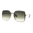 thumbnail image 2 of Womens Rhinestone Rimless Rectangular Mod Butterfly Sunglasses Gold Green, 2 of 4