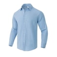 thumbnail image 4 of LEKWK Mens Linen Sets Lightweight 2 Piece Lounge Set Button Down Long Sleeve Shirt and Relaxed Pants Matching Outfits for Beach Vacation Travel, 4 of 5