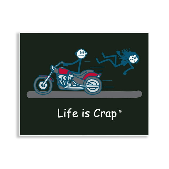 Stupell Industries Funny Motorcycle Babe Novelty & Humor Painting Unframed Art Print Wall Art, 14 x 11