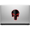 thumbnail image 5 of 2 x PVC Stickers Skull Punisher Black Red Decal B 19, 5 of 5