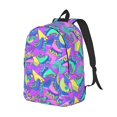 thumbnail image 2 of Balery Disco Roller Skates Vintage Canvas Backpack for Men and Women - Large Capacity, Durable Travel Laptop Bag for School, Work, Hiking, and Outdoor Activities-Small, 2 of 7