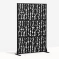 thumbnail image 5 of MAYEERTY 72"x47" Outdoor Privacy Screen with Stand David Metal Balcony Decorative Screen,Black, 5 of 7