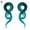 Lake Blue, variant on Deyuer Women Punk Snail Spiral Glass Hook Taper Ear Plug Earring Expander Stretcher