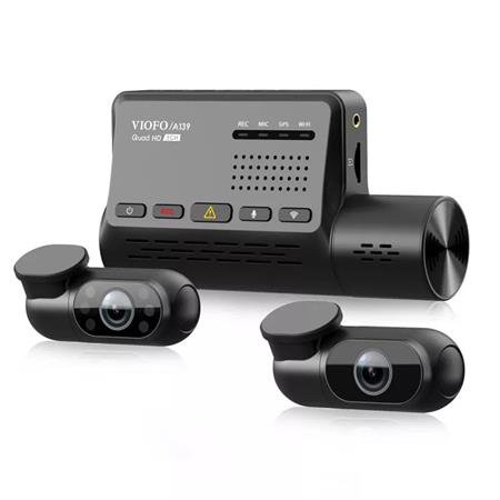 A139 3-Channel Dash Cam - Front 2K 1440P + Interior 1080P + Rear 1080P 5GHZ Wi-Fi GPS Dash Camera